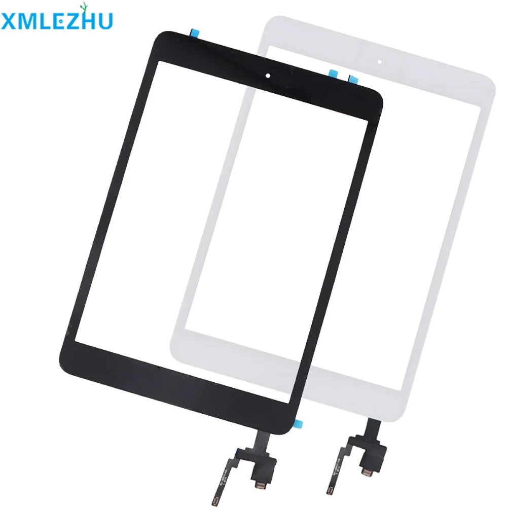 10 шт. для iPad mini 3 кодирующий преобразователь сенсорного экрана в сборе с кнопкой Home& Home Flex Cable+ IC Разъем