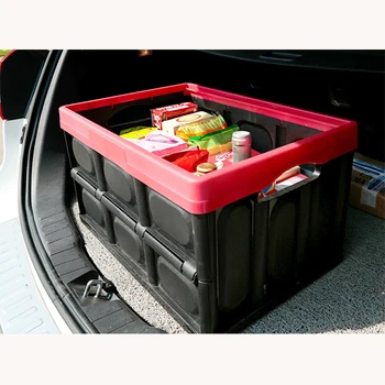 

30L Collapsible Plastic Storage Box Durable Stackable Folding Utility Crates with Lid Foldable Storage Box Garage Home Storage