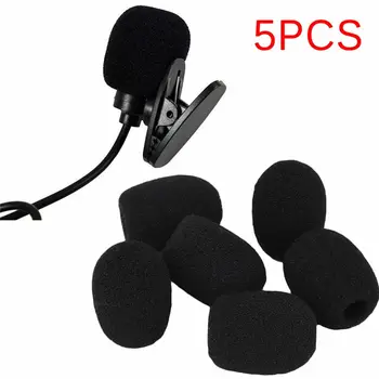 

5pcs 30*20*8 Telephone Headset Mic Cover Microphone Windscreen Windshied Headset Foam Headset Replacement Foam Microphone Cover