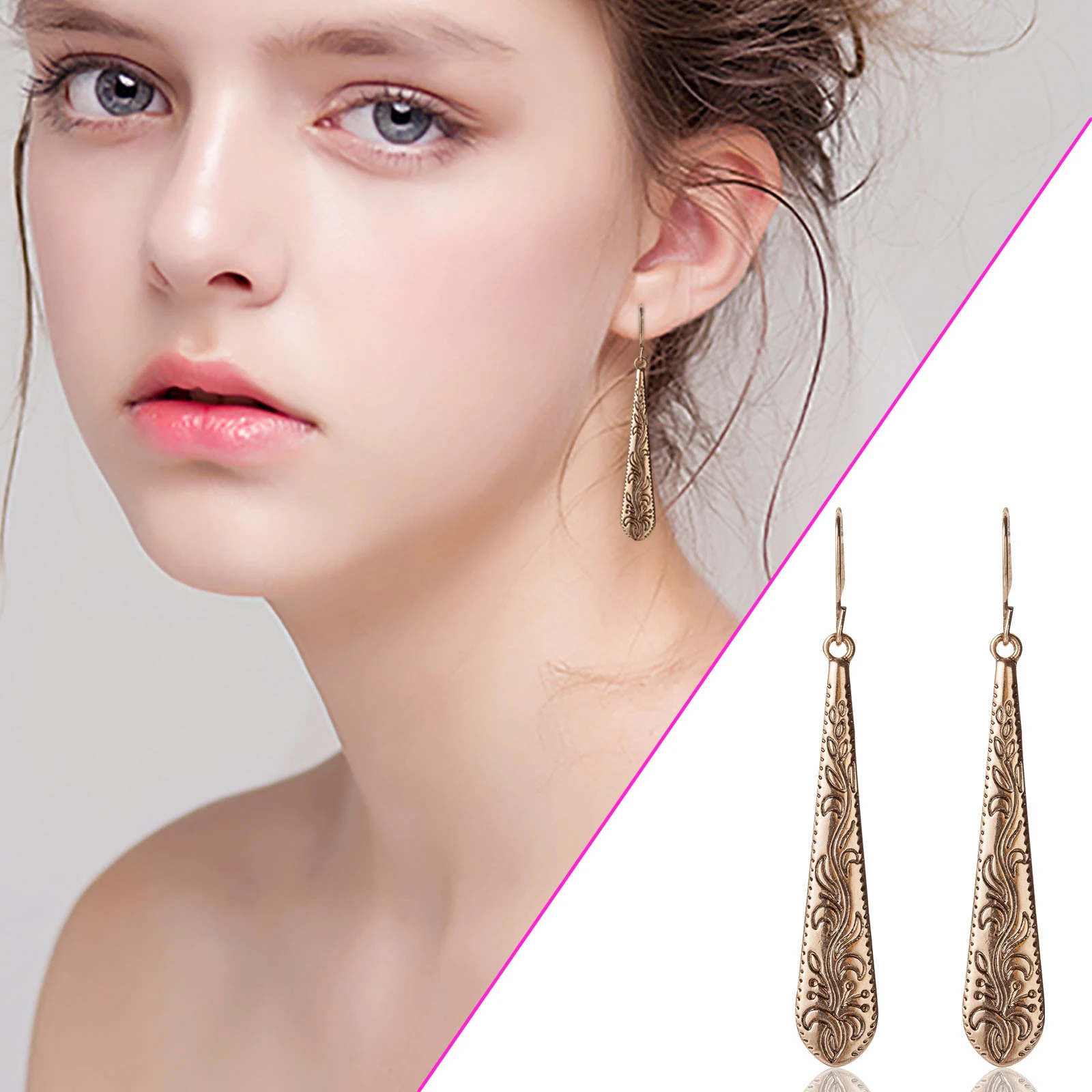 Pendientes de las mejores marcas de joyería de lujo, tendencia de moda, exquisito colgante de gota de estilo étnico, pendientes mujer, joyería turca, pendientes|Pendientes con forma de gota| - AliExpress