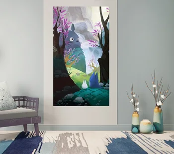 

[Self-Adhesive] 3D My Neighbor Totoro 368 Japan Anime Wall Stickers Mural Decal Wall Murals AJ WALLPAPER Belly