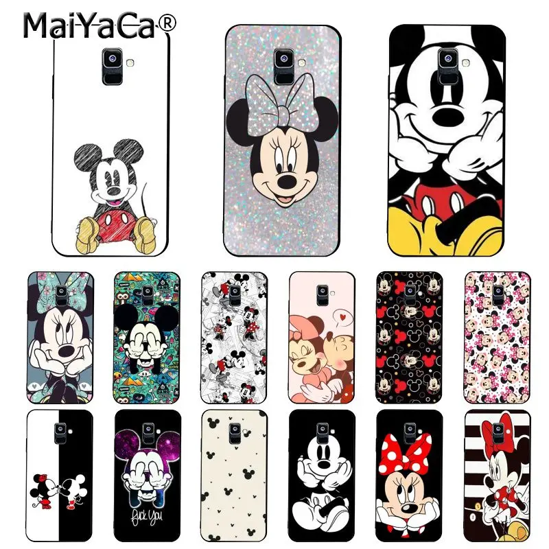 

MaiYaCa Beauty Cartoon Mickey Minnie Mouse Phone Case For Samsung Galaxy A7 A8 A6 Plus A9 2018 A50 A70 A20 A30 A40