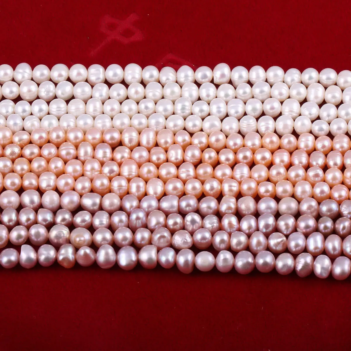 

Wholesale New Fashion 3 Colors Natural Freshwater Pearl Beads for Jewelry Making DIY Bracelet Necklace for Women Strand 14''