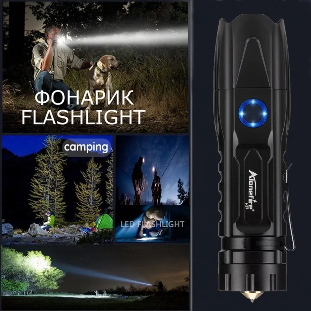 Alonefire H37 яркий xhp50.2 мощный перезаряжаемый светодиодный светильник-вспышка lanterna тактический светильник 26650 лампа для кемпинга и охоты