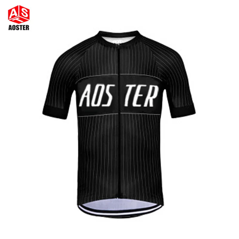AOSTER мужская команда Ropa Ciclismo Одежда для езды на велосипеде одежда для велоспорта Джерси для велоспорта с коротким рукавом топы для велоспорта дышащая одежда для велоспорта - Цвет: short sleeve Jersey