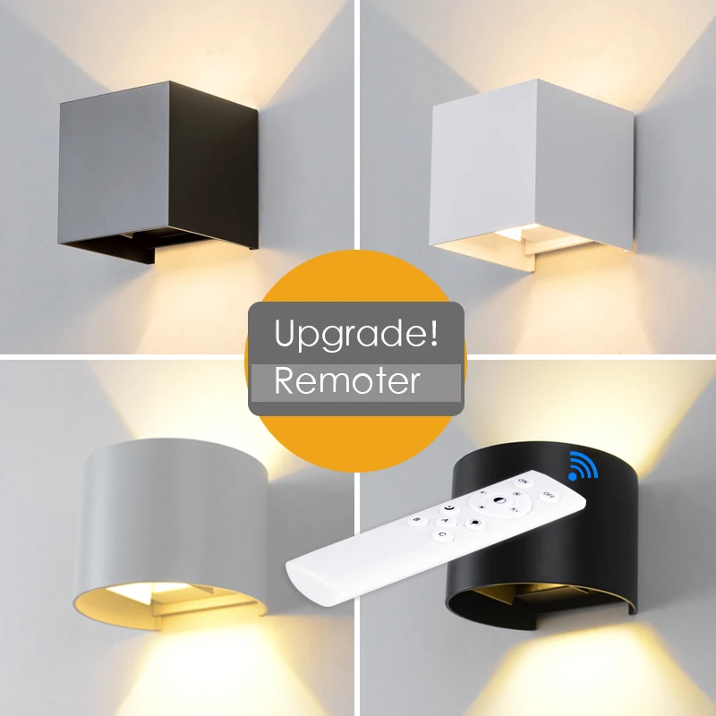 Adjustable Led Wall Lamp Remote Control Cowaterproof Indoor & Outdoor