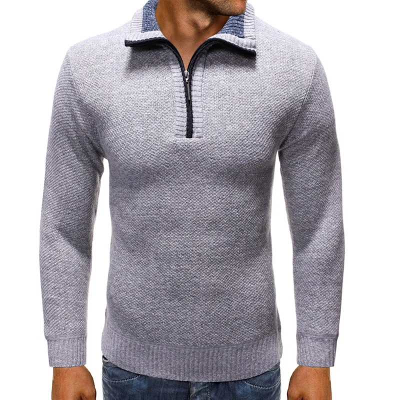 MoneRffi Sweater Men Jacket Solid Color Sweaters Knitwear Warm Sweatercoat Casual 1/4 Zip Stand Collar Pullovers Men Clothing MoneRffi Sweater Men Jacket Solid Color Sweaters Knitwear Warm Sweatercoat Casual 1/4 Zip Stand Collar Pullovers Men Clothing