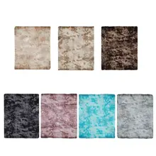 OOTDTY Нескользящие коврик Галстук окрашенный градиент коврик с плюшевым ворсом внутри машинная стирка ворсистый, пушистый ковер для Гостиная Спальня дома