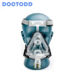 DOCTODDD FM1 полный маска для лица храп CPAP трубка для сипап ТЧСЖ BiPAP силиконовый гель Материал W/Головные уборы защелкивающаяся маска Руководство