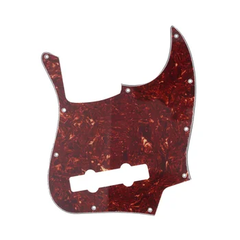

Musiclily Pro 10-Hole Contemporary J Bass Pickguard for Fender Jazz Bass Mexican 5-String, 4Ply Vintage Tortoise