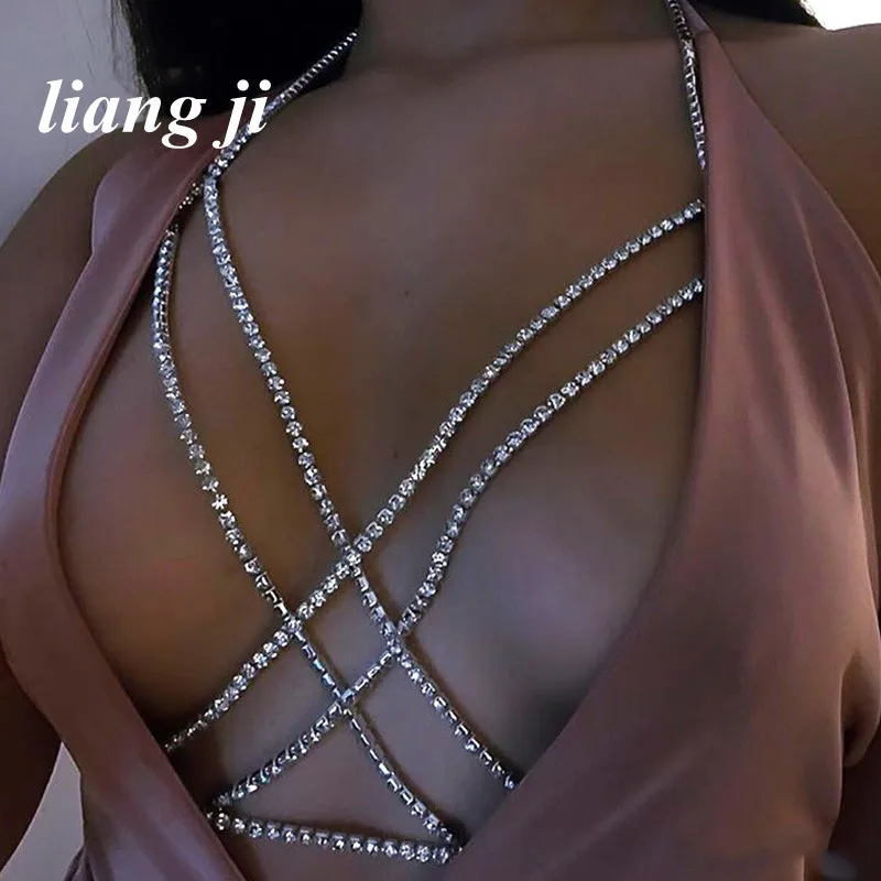 Breast Chain Body Chain club Jewelry For Women Necklace Sexy Beach Bikini Bra Harness Belly Chains Hang a neck Body Jewelry