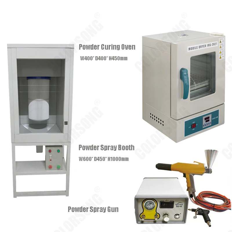 Powder Coating Package Equipment Spray Booth And Curing Oven For Lab Testing And Fast Powder