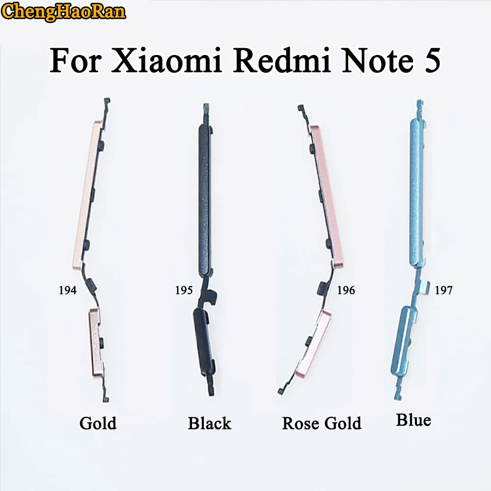 ChengHaoRan 1 шт. Боковая кнопка включения выключения кнопки громкости для Xiaomi Redmi Note 5