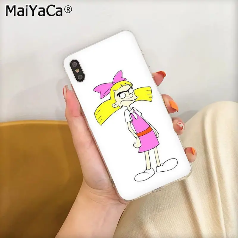 A14 MaiYaCa Забавный мультфильм Эй Арнольд Helga Любовь ТПУ прозрачный чехол для телефона оболочка для iphone 11 pro 8 7 66S Plus X XS MAX 5s SE XR - Цвет: A14