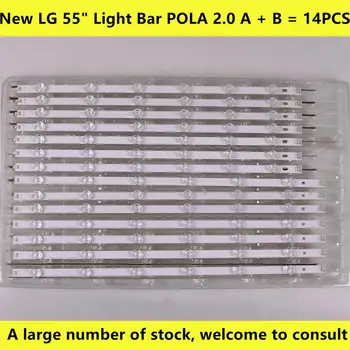 

14PCS LED Backlight strip Pola 2.0 55" For NC550DUN 55LN6200 55LN5600 55LN5710 55LN5750 55LA6205 55LA6200 55LA6210 55LA6208