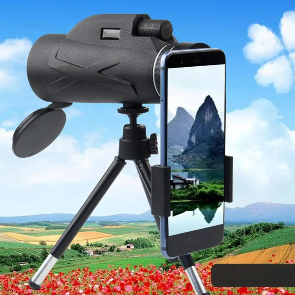 

80x100 Magnification Portable Monocular Telescope Binocular Zoom Large Handheld Telescope Military HD Professional Hunting