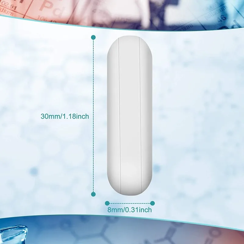 5Pcs 8mm/0.3inch PTFE Magnetic Stirrer Mixer Stir Bar, White Color, Stir Rod Magnetic, Laboratory Bar, Plate Magnet