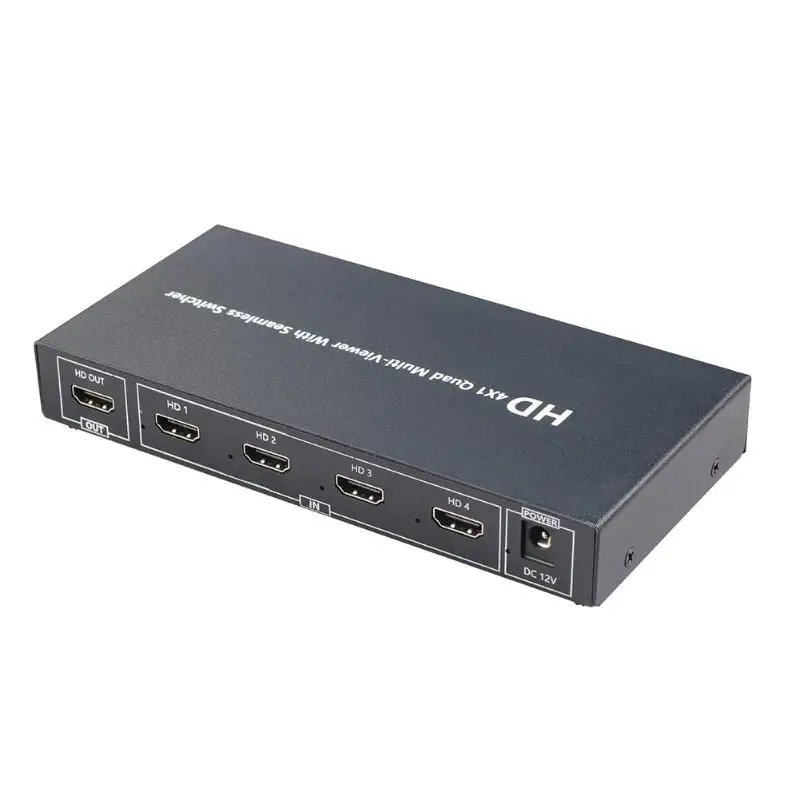 1080P HDMI Сплиттер 4x1 Quad мульти видео переключатель для многопользовательской встречи Поддержка Инфракрасный пульт дистанционного управления коммутация
