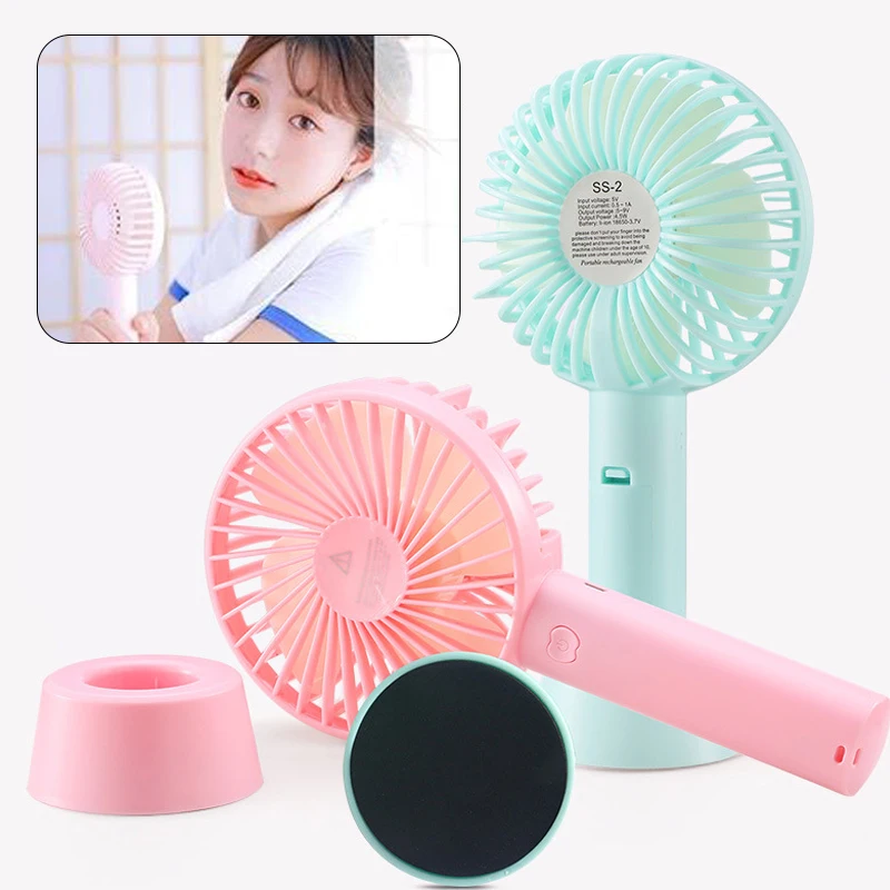 

Handheld Fan Electric Fan Pocket Fan Portable 1200mAh USB ABS 3 Speed Air Conditioning Travel Cooling Mini