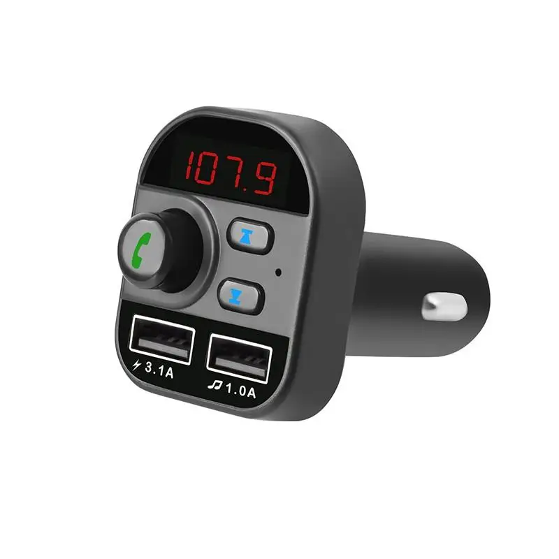 Fm-передатчик модулятор Bluetooth 5,0 Handsfree автомобильный комплект аудио mp3-плеер с двойным usb-портом автомобильное зарядное устройство