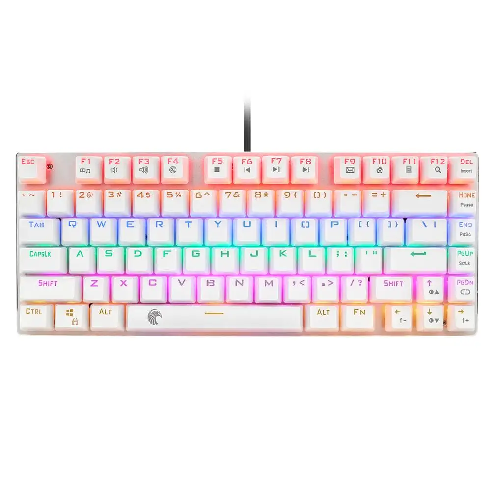 Игровая мини клавиатура Z88 механическая синий переключатель RGB светодиодная