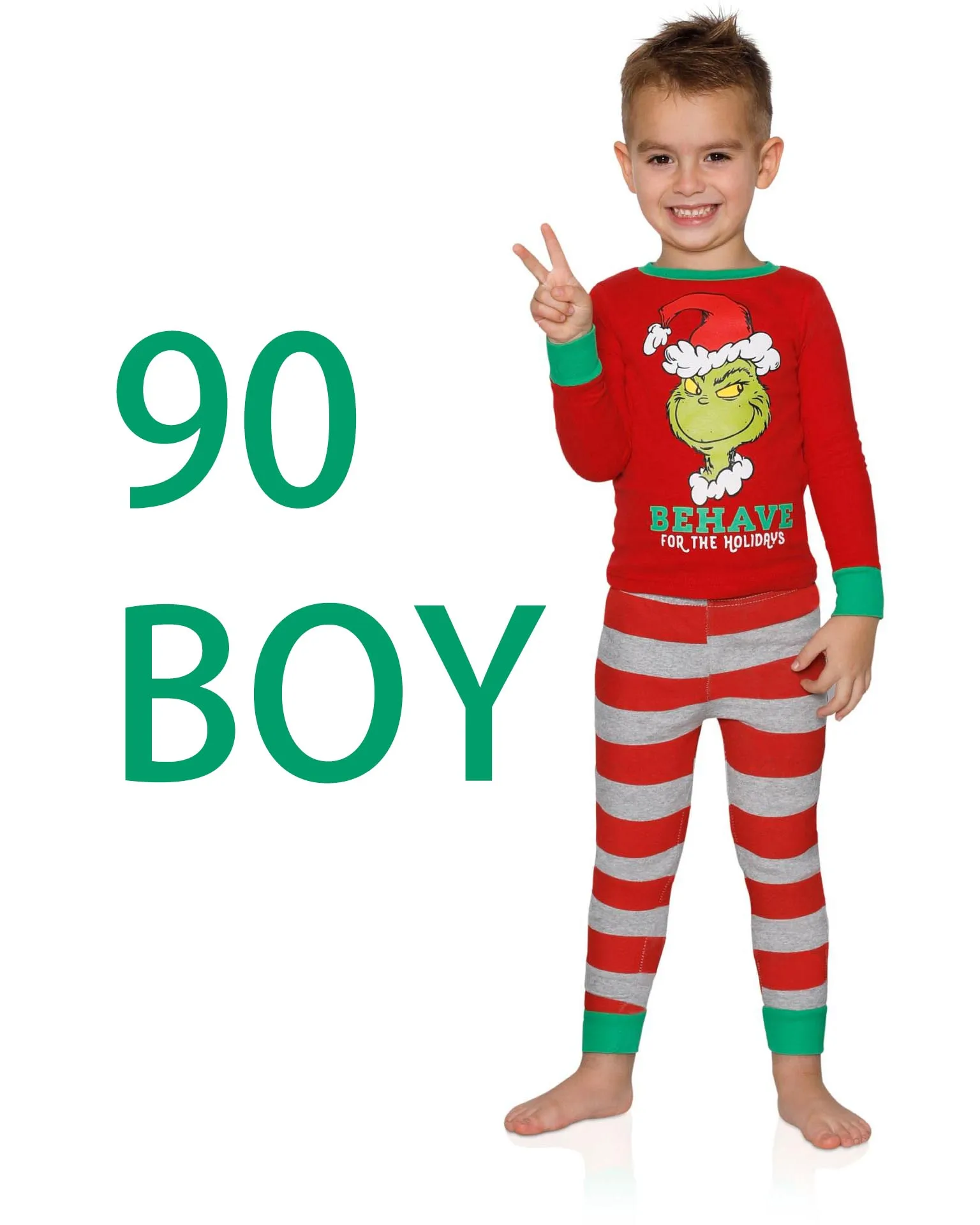Рождественские одинаковые пижамы с капюшоном для всей семьи теплые зимние свитера для мальчиков и родителей, подарок на год с Санта-Клаусом - Цвет: Boy 2T-3T