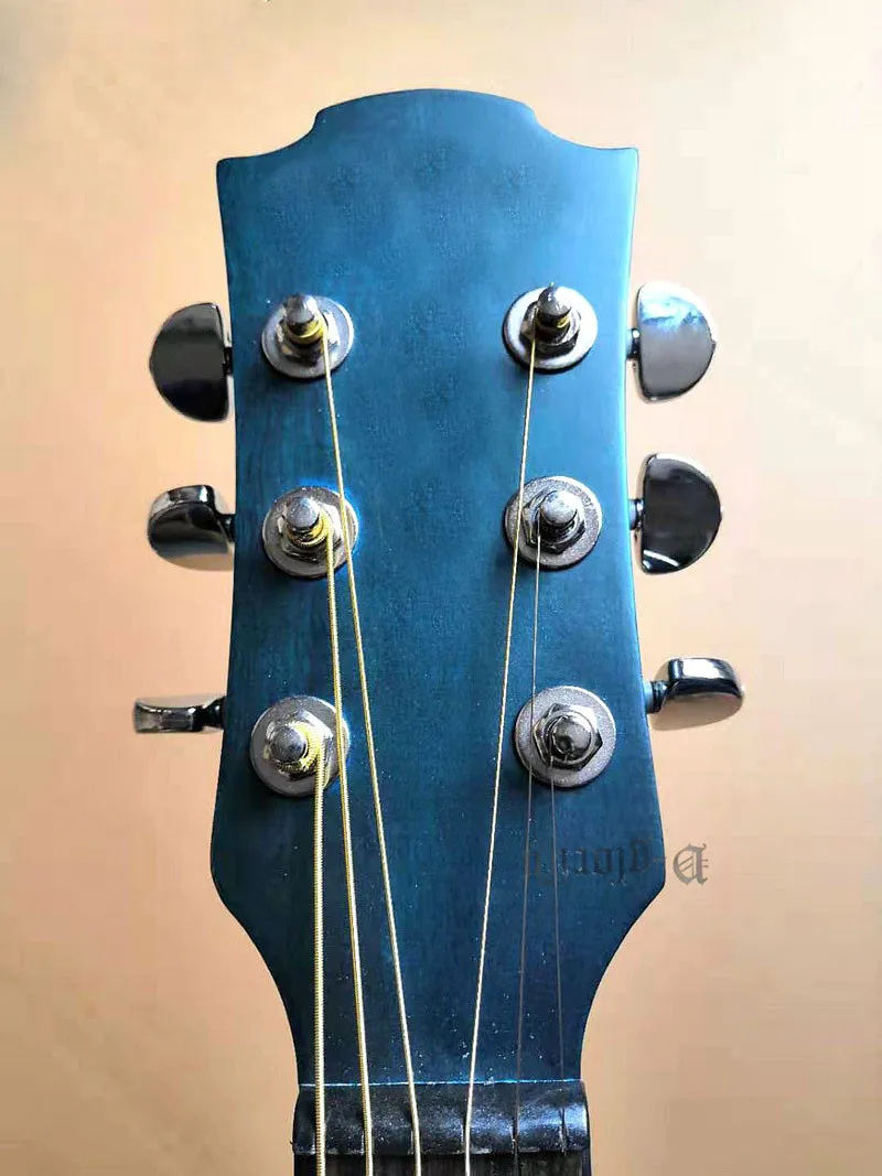 Дизайн голубой цвет тяга шелк акустическая электрогитара с микрофоном эквалайзер
