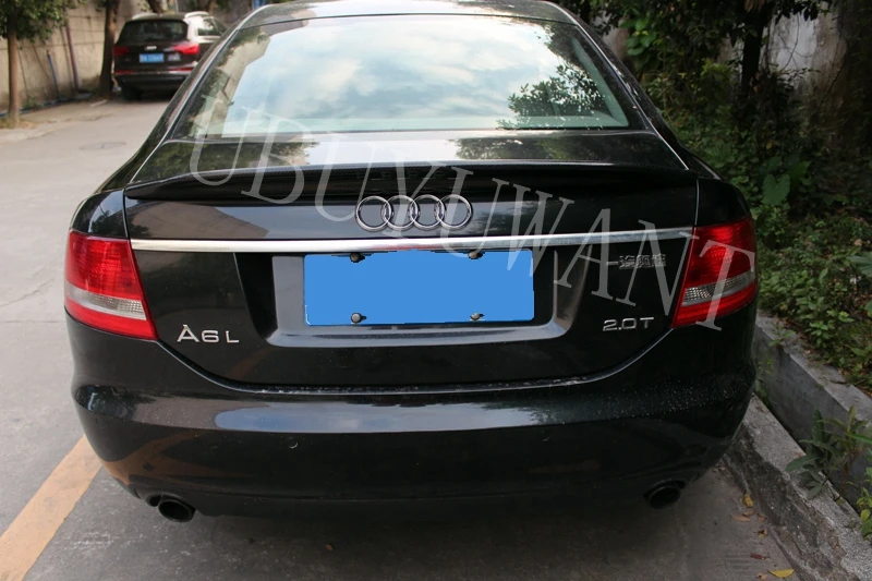 Для Audi A6 C6 2009 2010 2011 2012 карбоновое волокно в бельгийском стиле, наружный задний багажник, украшение крыла, задний спойлер багажника