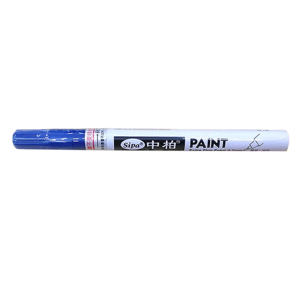 Металлический маркер краски на выбор 0,7 мм очень тонкий кончик краски сенсорная ручка Перманентный Маркер Уход за краской авто аксессуары - Цвет: Синий