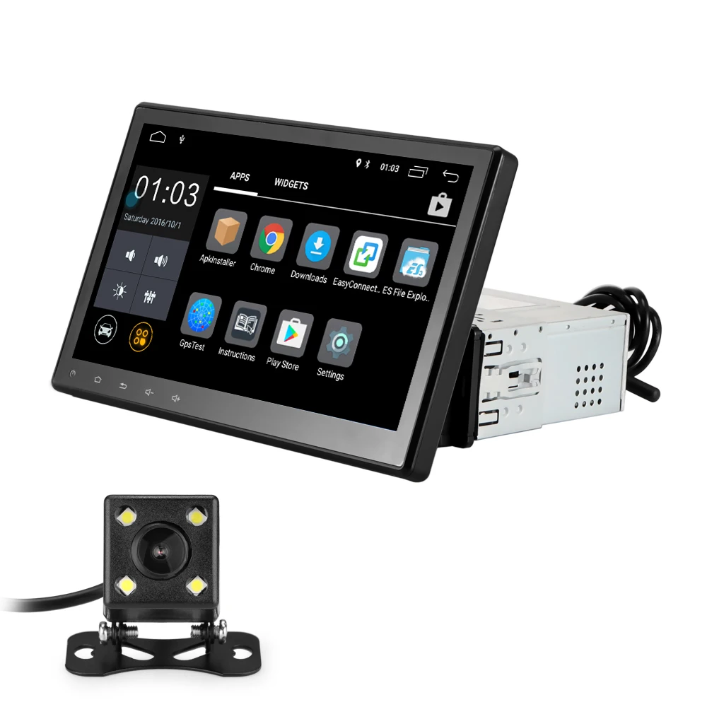 Автомобильная Радио gps навигация по Bluetooth 10,1 дюймов 1080P Автомобильный стереоплеер полностью Емкостный большой сенсорный экран с камерой заднего вида