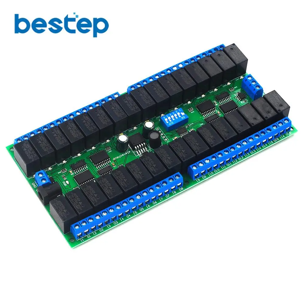 

12V 32-channel RS485 relay Modbus RTU protocol Serial remote control switch PLC control board
