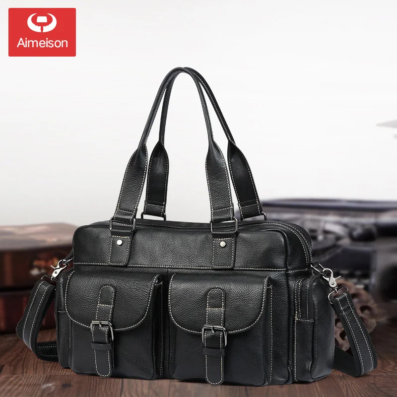 

Korean fashion leather men's bag large capacity men's handbag bag multi-function Single Shoulder