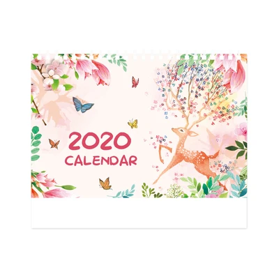 Kawaii Sika, календарь с оленем, средний размер, настольный календарь, памятка, Расписание, план, вертикальный блокнот, паста для заметок, канцелярские принадлежности - Цвет: yue