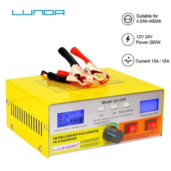 

6-400AH 20A Lead Acid Lithium iRon car Battery Charger for 12V 24V Car Motorcycle Truck Auto Motor Professional Power Charging
