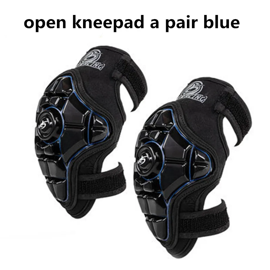 open knee apair blu Детский набор велосипедной экипировки для езды на велосипеде налокотники наколенники ударопрочный дышащий мягкий защитный для катания на коньках - Цвет: open knee apair blu
