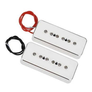

2pcs P90 Soap-bar Pickup 50/52mm Pole Spacing for Electric Guitar Part, Chrome-plated