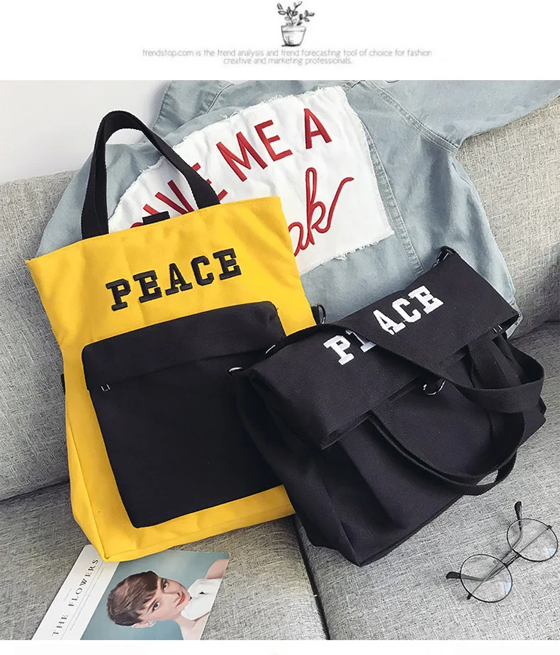 Manufacturers Wholesale New Style Korean-style Canvas Backpack Women's Multi-functional Schoolbag Fashion Shoulder Bag