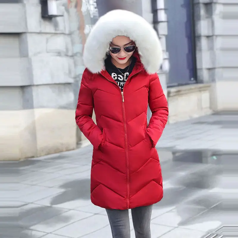 Зимняя куртка для женщин, большие размеры, 6XL, парки, теплое длинное женское пальто с капюшоном, для офиса, для леди, пуховик, искусственный Лисий мех, зимнее пальто для женщин