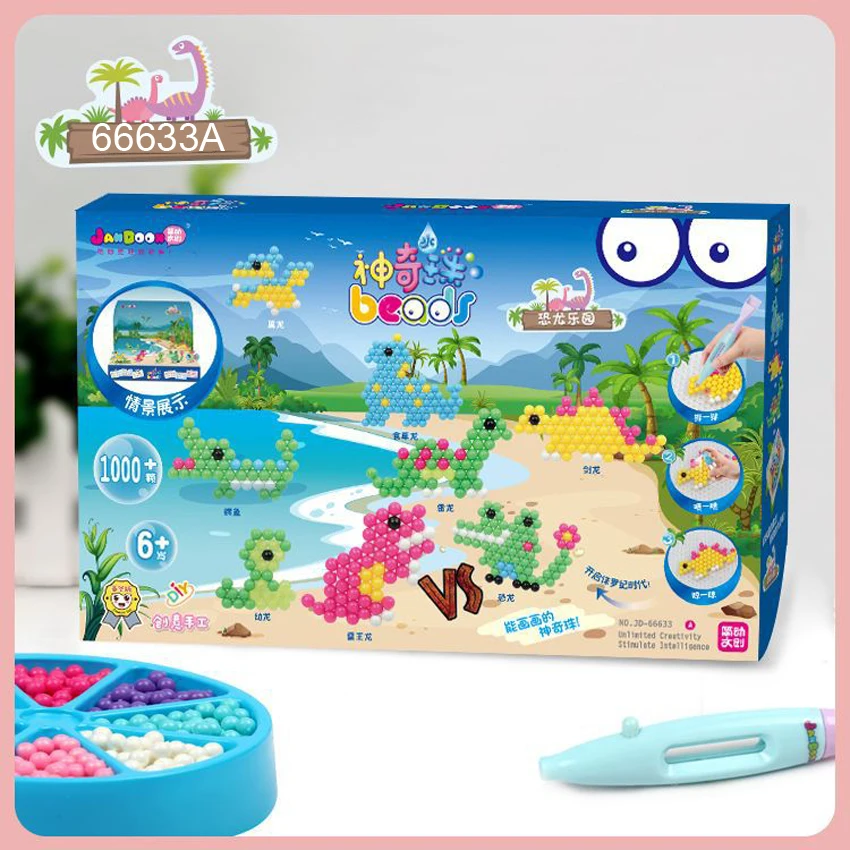 DOLLRYGA 1000 шт./кор. распылитель воды бусины DIY головоломки игрушка Хама бусины набор с инструментами волшебные шарики подарки для девочек вода Perlen дети ремесло