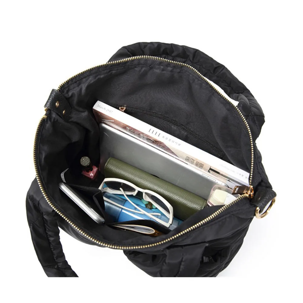New Simple Ladies Shoulder Bag Solid Color Space Cotton Wild Mummy Bag Oxford Cloth Camouflage Printing Large Capacity Handbags