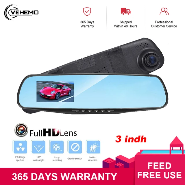 $US $15.81 Night Vision 1080P Car Dvr Camera Auto 3 Inch Rearview Mirror Digital Video Recorder Registratory C