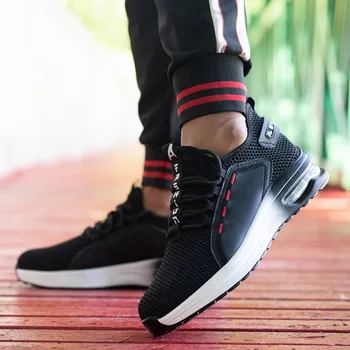 

Breathable Lightweight Labor Insurance Shoes Men Woven Construction Anti-smashing Air Mesh Work Sneakers Boot Vulcanized Shoes