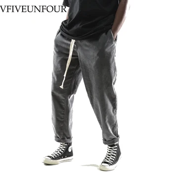 

VFIVEUNFOUR 2020 New Arrivals Men Casual Wide-legged Pants Men Corduroy Pants Loose Fit Overalls Solid Color Men Corduroy Pants