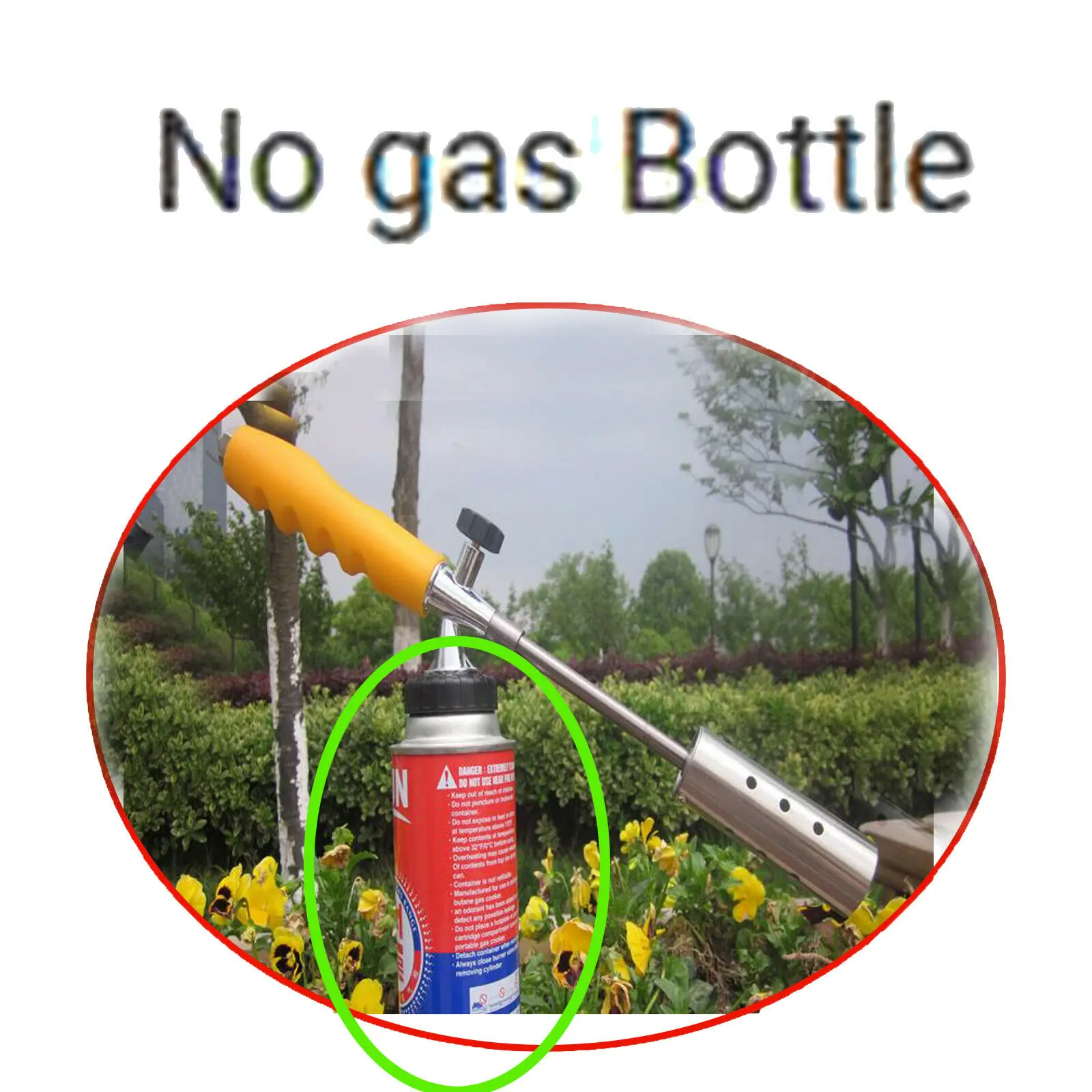 Weed Killer Grass Shrub Garden Kill Burner Fire Kit Handle Butane Gas