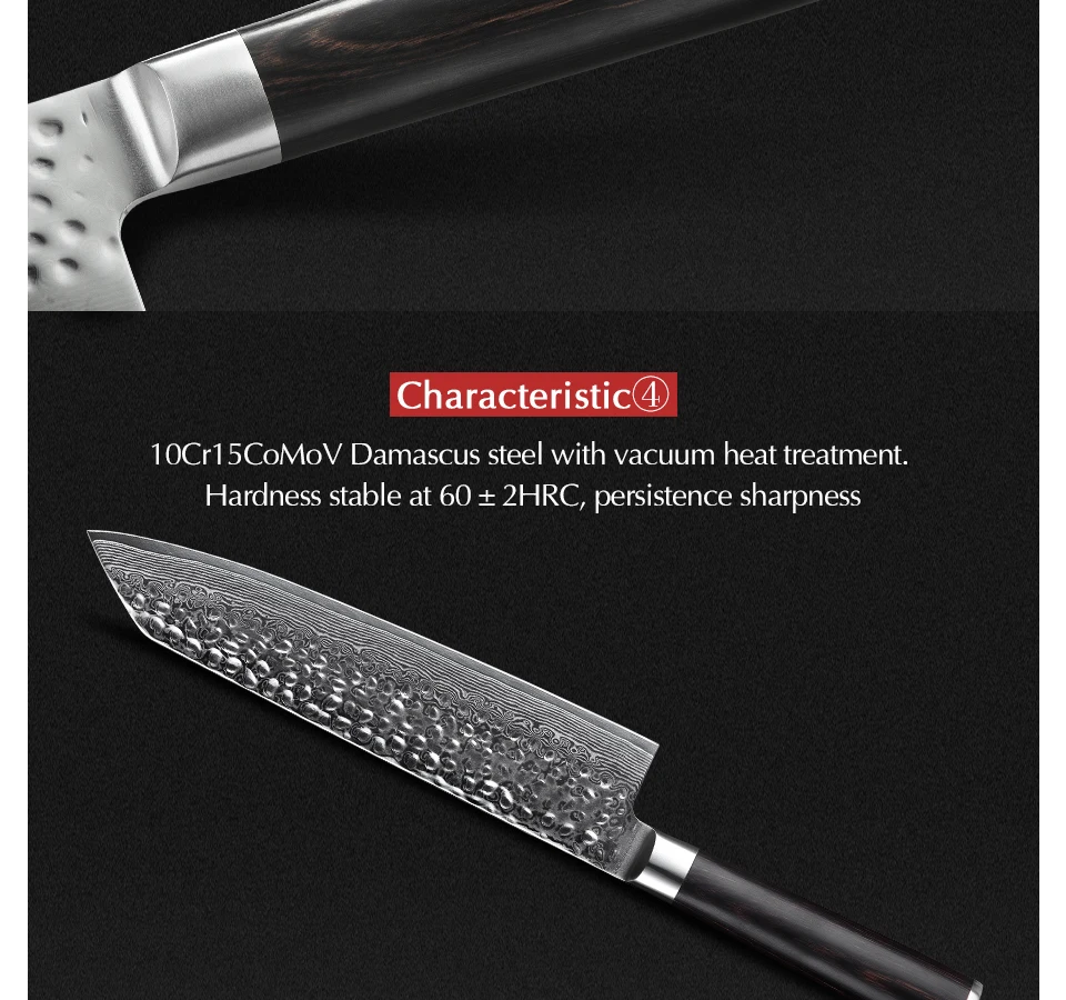 XINZUO 8.5" inch Chef's Knife Damascus Steel Kitchen Accessories Advanced Gyotou Knife Pakka Wood Handle Best Gift Knives