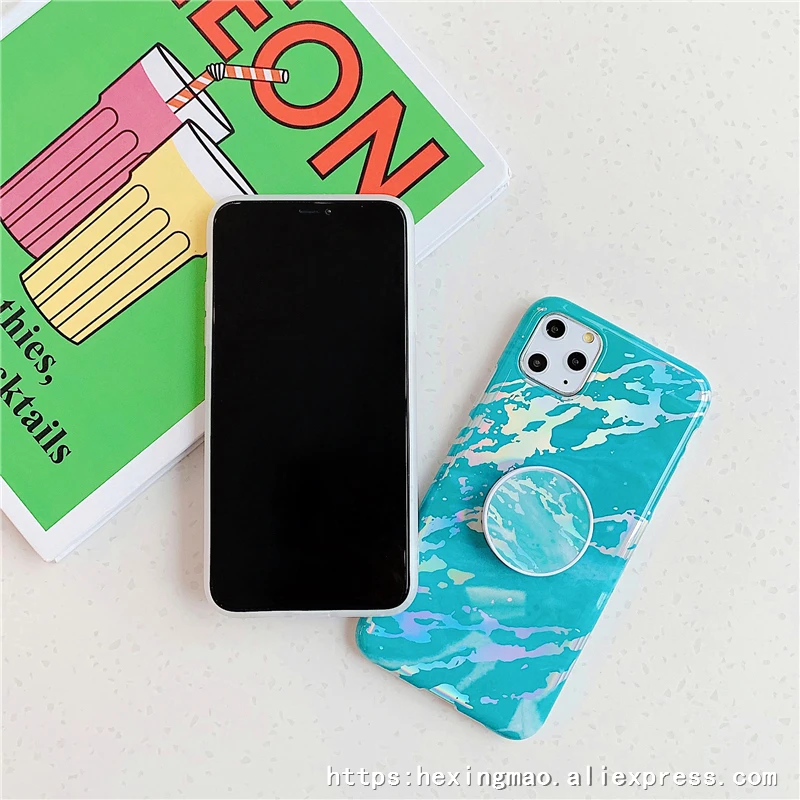 Лазерный цветной мраморный чехол для телефона для iphone 11promax XR XAMAX чехол для iphone 6 7 8 Plus Забавный геометрический комбинированный чехол s