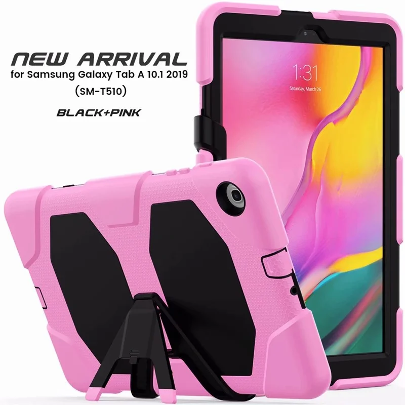 Чехол для Samsung Galaxy Tab A 10,1 SM-T510 T515 чехол Tab A 10,1 детский безопасный резиновый силиконовый ударопрочный армированный чехол с подставкой