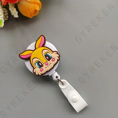 New Cute Cartoon Retractable Pull Badge Reel ID Lanyard Name Tag Card Nurse Badge Holder lovely Kids Reels Office Supplies