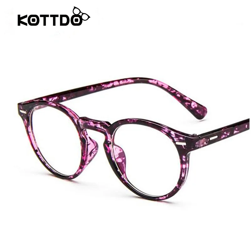 Kottdo Vintage Retro Round Eyeglasses Frame Women Prescription Clear Glasses Men Optical Eye Frame Eyewear Glasses Oculos eyeglasses frames eyeglass frames optical glasses