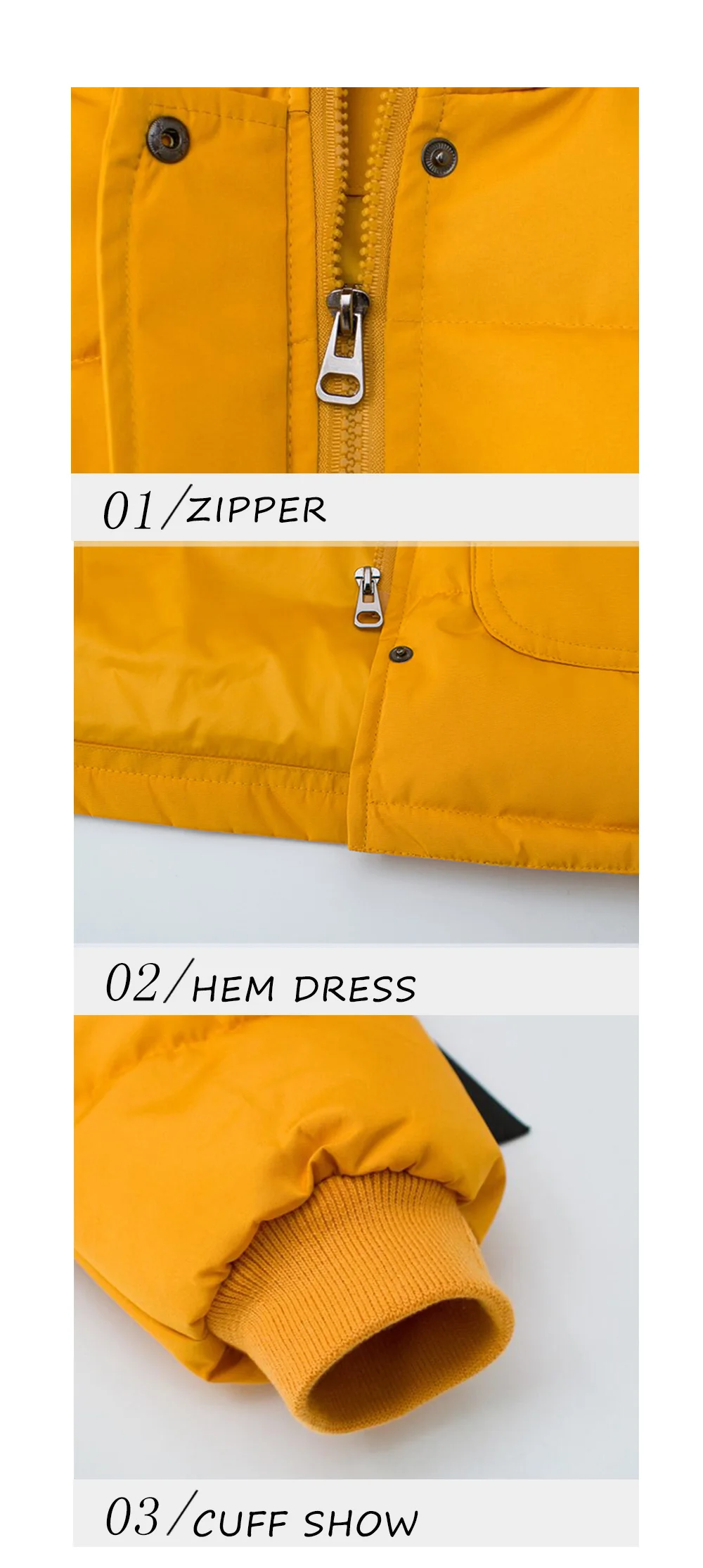 BINIDUCKLING New Winter Parka Down Jacket For Boy Girls Coat Cotton Thick Long Hooded Boys Kids Children's Jacket Clothes